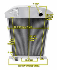 RR Champion 3 Row Radiator Ford Config for 1933 1934 Ford Cars V8 Conversion picture