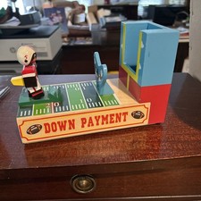 Melissa & Doug Financial Goal Wooden Soccer Coin Piggy Bank NEVER USED picture
