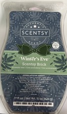 Scentsy Brick Winter's Eve 17 Oz NEW Large Wax Brick Evergreen Cedar Bergamot picture