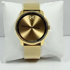 Movado Bold Gold Sunray Mesh Bracelet 44mm Men's Watch 3600373 picture