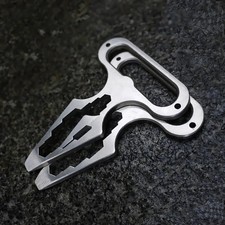 Stainless steel EDC tool keychain bottle opener camping self-defense spike picture