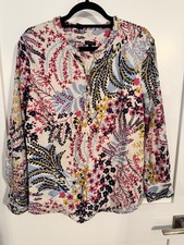 NWOT New Talbots XL Multicolor Fall Floral Cotton Woven Popover Blouse XL  picture
