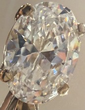 HUGE Vintage Estate 10K Yellow Gold CZ Pendant, 4g, 1/2” Gem, Scrap Or Wear picture