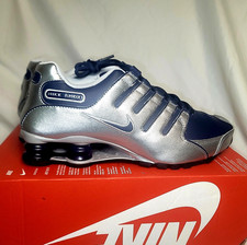Size 8 - Nike Shox NZ Metallic Silver Midnight Navy No lid on box picture