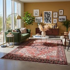 Semi Antique Vintage Caucasian Handmade Wool Area Rug Oriental Carpet 7'6 x 10'2 picture