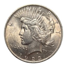 Flashy 1923 P US Peace Dollar Silver Coin BU Uncirculated Philadelphia Mint picture