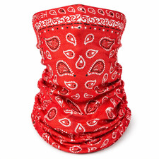 Black Paisley Face Mask Neck Gaiter Motorcycle Balaclava Tube Bandana Bike Mask picture