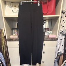 Athleta ConquA Women’s Black High Rise Ankle Leggings Pockets Stretch S picture