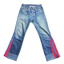 Levi's 501 Big E Redline Selvedge Vintage 60s Custom Flare Jeans Women picture