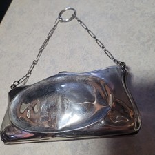 Adorable Antique Sterling Silver Purse Bag Card Case picture