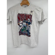 VTG 1993 Cowboys vs Bills Super Bowl XXVII Mens Shirt Short Sleeve Sz L Salem picture