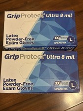GripProtect Ultra 8 Mil Latex Exam Gloves Dental Disposable Medical (L)GP5703-BX picture
