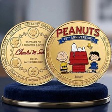 Peanuts 75th Anniversary Snoopy Collector Coin picture