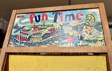 VINTAGE 1955 FALCON TOYS THAT LAST EASEL DESK CHALKBOARD FOR BOYS & GIRLS 37” picture