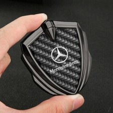 1PC 3D Metal Car Sticker Decals For Mercedes Benz Shield Shaped Badge Emblem New picture