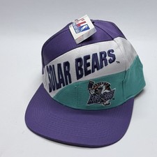 NWT Vintage Orlando Solar Bears Hockey Snap Back Logo 7 Spell Out Wrap AOP 90s picture