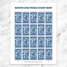 USPS Boston 2026 World Stamp Show Forever Stamp Scott #6029-6030-MNH- 100 pcs picture