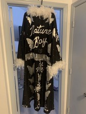 Ric Flair Signed Feather Robe W/proof Black Nature Boy WWF Wrestling Autographed picture