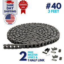 Jeremywell #40 Roller chain 3FT with 2 Connecting Links and 1 Offset Link picture