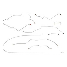 1968-69 Chevrolet GMC 3/4 Leaf Long Bed Complete Pwr Drum Brake Line Kit 2wd SS picture