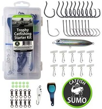Complete Trophy Catfishing Starter Kit - 55 Pieces: Hooks, Swivels, Rattle, More picture