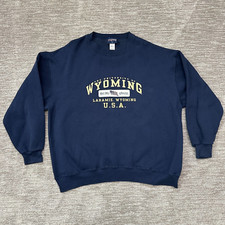 VTG University Of Wyoming Sweatshirt Mens XL Jansport 90s God Bless America USA picture