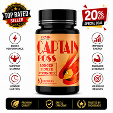 Captain Boss Natural Herbal Extract Men's Dietary Supplement 60 Capsules USA picture