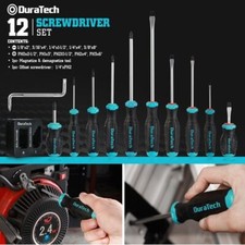 DURATECH 12-Piece Magnetic Screwdriver Set S2 Alloy Steel Screwdriver Set USA picture