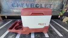 Vintage Gott Tote 6 Cooler Console Rare Maroon Arm Rest Cup Holder + Ice Pack  picture