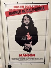1975 Manson Original One Sheet Folded Movie Poster Charles Manson picture