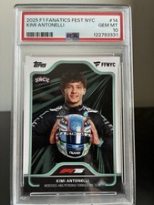 2025 Topps F1 Fanatics Fest NYC Kimi Antonelli #14 PSA 10 RC WDC Leader picture