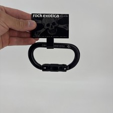 Rock Exotica RockO Auto-Lock (3-Stage) Oval Shape Carabiner Black C3-A-B picture