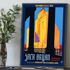 Zach Bryan Toronto Poster Rogers Centre Tour Sep 21 22 2026 Concert  Print picture