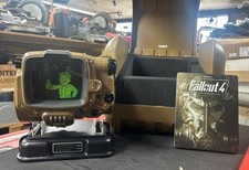 Pip-Boy 3000 Mk IV Collectible Replica Fallout 4 Vault Boy StandCase Manual READ picture
