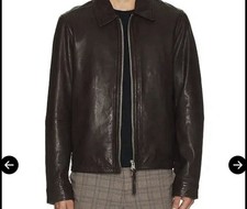 ALLSAINTS Erol Leather Jacket Duffy Brown XXL  picture