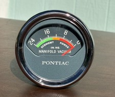Original 1964 1965 1966 1967 Pontiac Manifold Vacuum Gauge GTO Grand Prix 2+2 picture