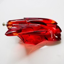 🇺🇸 1954 Pontiac Hood Ornament Insert Ruby Red picture