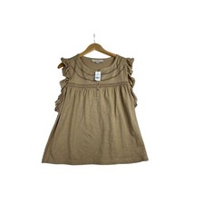 New Loft Sleeveless Blouse size Medium Tan picture