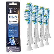 Two 4-Pack (8) C3 Premium Plaque Defence Replacement Brush Heads White HX9044/17 picture