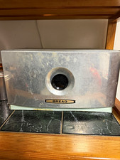 Kromex Vintage Retro Metal Bread Bin, Silver/Green 15x11x10 picture