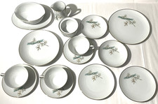 Vintage Disc Noritake China Oriental Bamboo #6341 Lot of (15) in Mint Condition. picture