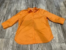 Chicos No Iron Womens 2 Orange Button Up Shirt Stretch picture