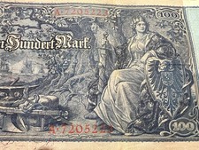 1910 German 100 Mark Banknote World War 1 WW1 WWI Currency Antique Relic picture
