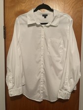 Torrid Button Up 70% Cotton Blend Dress Shirt Size 1  picture