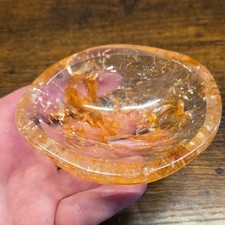 Golden Healer Quartz Bowl, D 4 x 3 in , 207 g, One-Piece, L#B1 picture