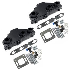 2x Marine Exhaust Manifold with Gasket for MerCruiser GM V6 175 185 205 262 4.3L picture