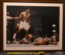 Muhammad Ali Autographed “Ali Over Liston” Large Framed Photo – JSA Authenticate picture