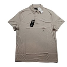 Alfani AlfaTech Polo Shirt Mens Medium Stretch Sand Tan Regular Fit $50 NEW picture