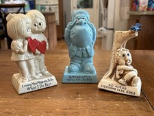 Lot 3 Russ Berrie Sillisculpt figures #710 Loving You, #810 Bitch a Little, #763 picture
