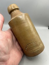 NICE EARLY GENUINE 1830S-1840S GINGER BEER BOTTLE STAMPED BOURNE DENBY picture